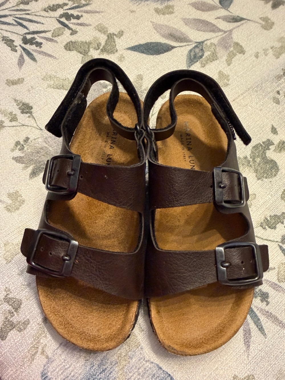 Kids Brown Buckle Sandals-either size 10 or 11.  Size not indicated